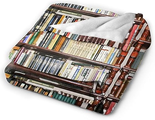 Miniatura 4 de HGOD DESIGNS Library Library - Manta de forro polar ultra suave y acogedora manta decorativa de franela para todas las estaciones para el hogar,