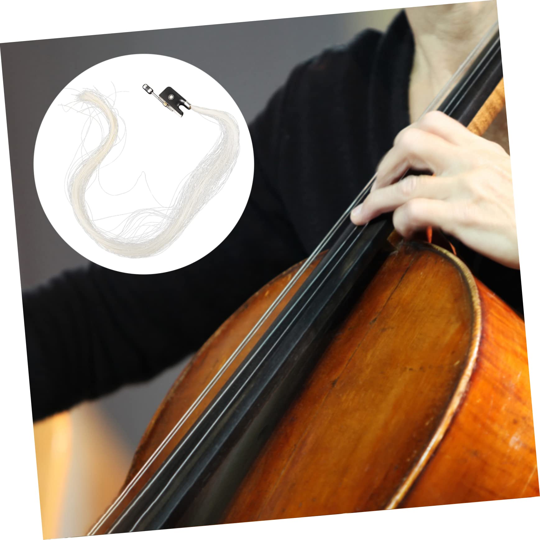 Abaodam 5pezzi Corda Per Da Violino Pelo Cavallo Naturale Accessorio Professionale Per Sostituzione Suono e Espressivo Facile Da Installare e Duraturo