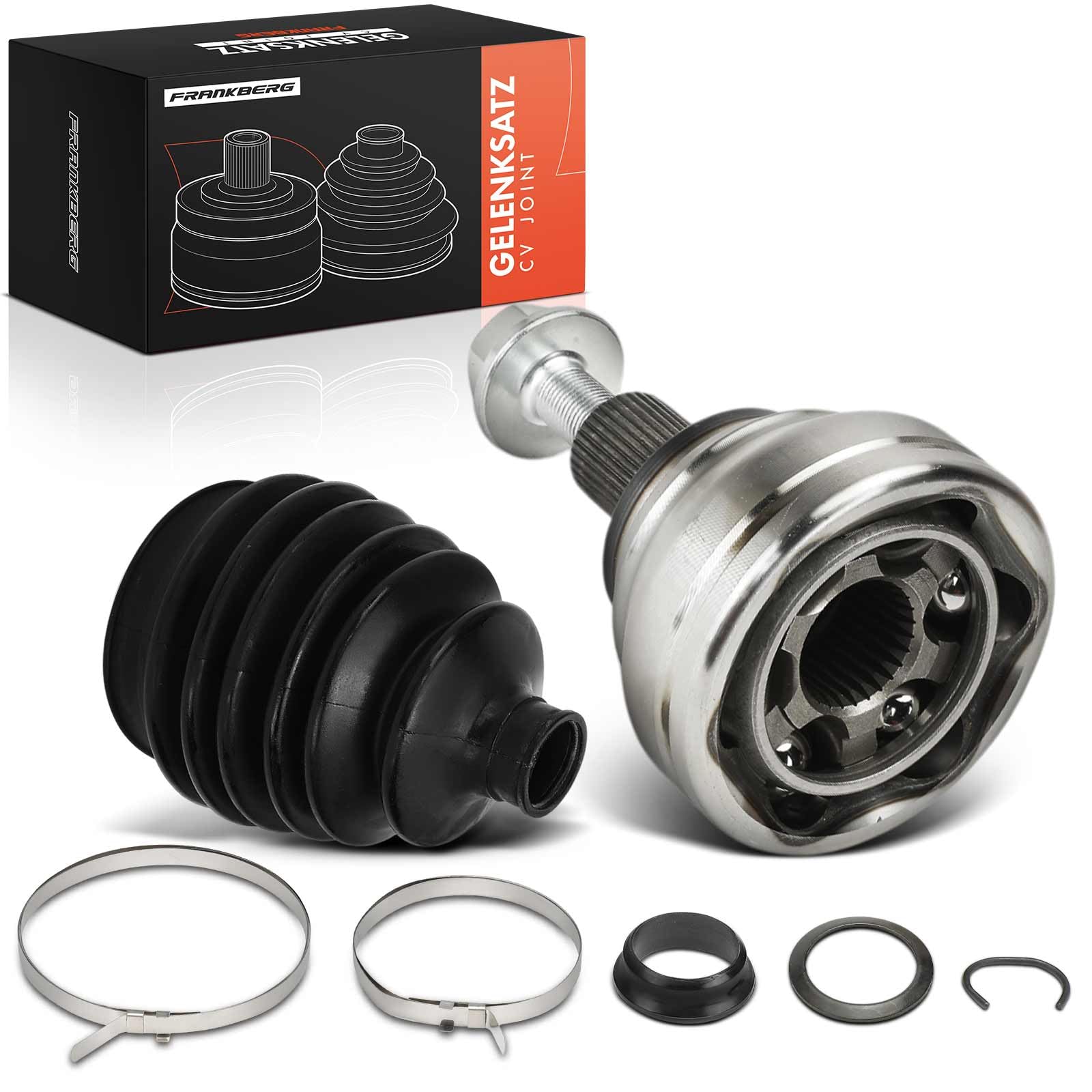 Frankberg Kit giunto albero motore Kit giunto albero di trasmissione Giunto a velocità costante Giunto esterno Sostituire # 1K0498099BX