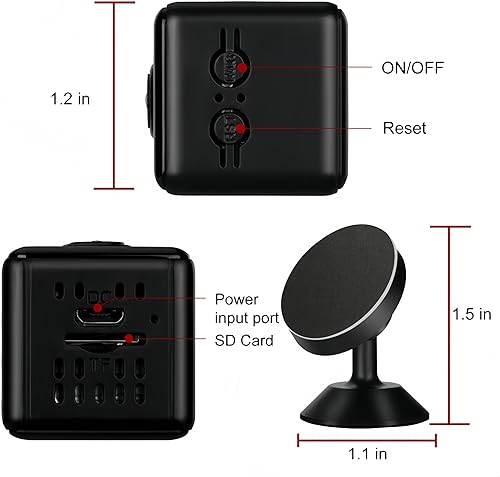 Miniatura 6 de ULar Cámara cuadrada de 1080P con visión nocturna de 940 nm y detección de movimiento, cámara para tomar fotos, cámara de niñera, cámaras para