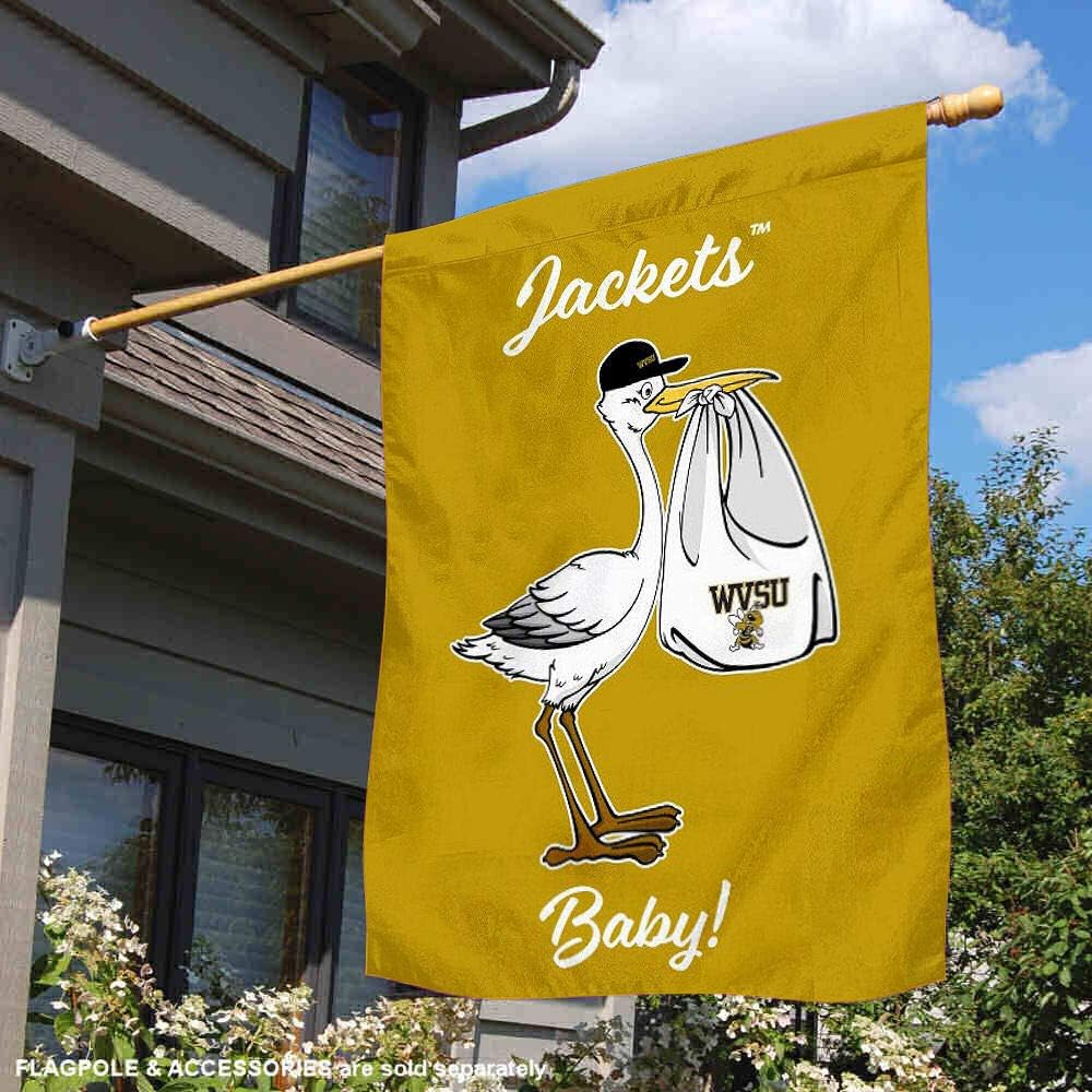 West Virginia State Yellow Jackets New Baby Gift Banner Flag