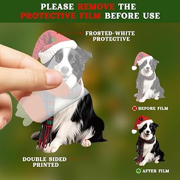 Border Collie Christmas Ornament - Border Collie Ornament for Christmas Tree Decorations Dog Xmas for Dog Lovers Women Men Kids