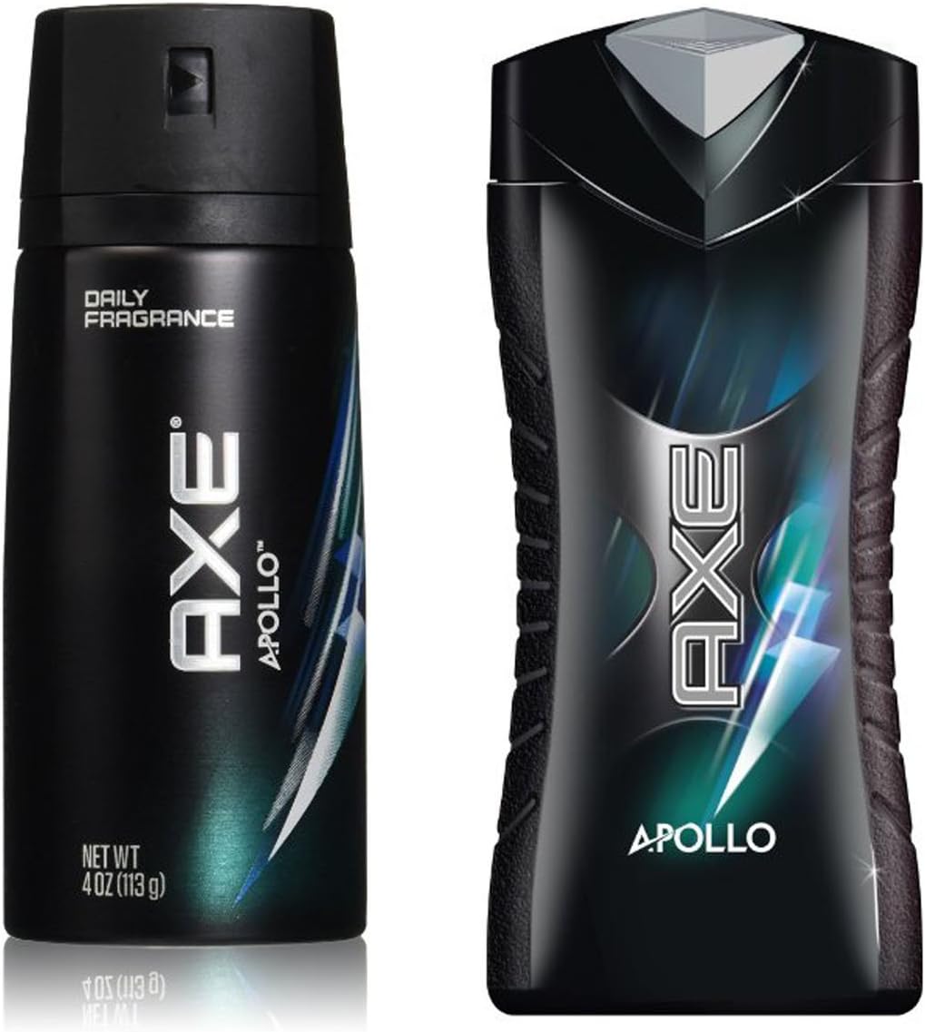 AXE Body Spray Deodorant Apollo 113 g / 4 Oz with Axe Shower Gel APOLLO 250ML 1 Count