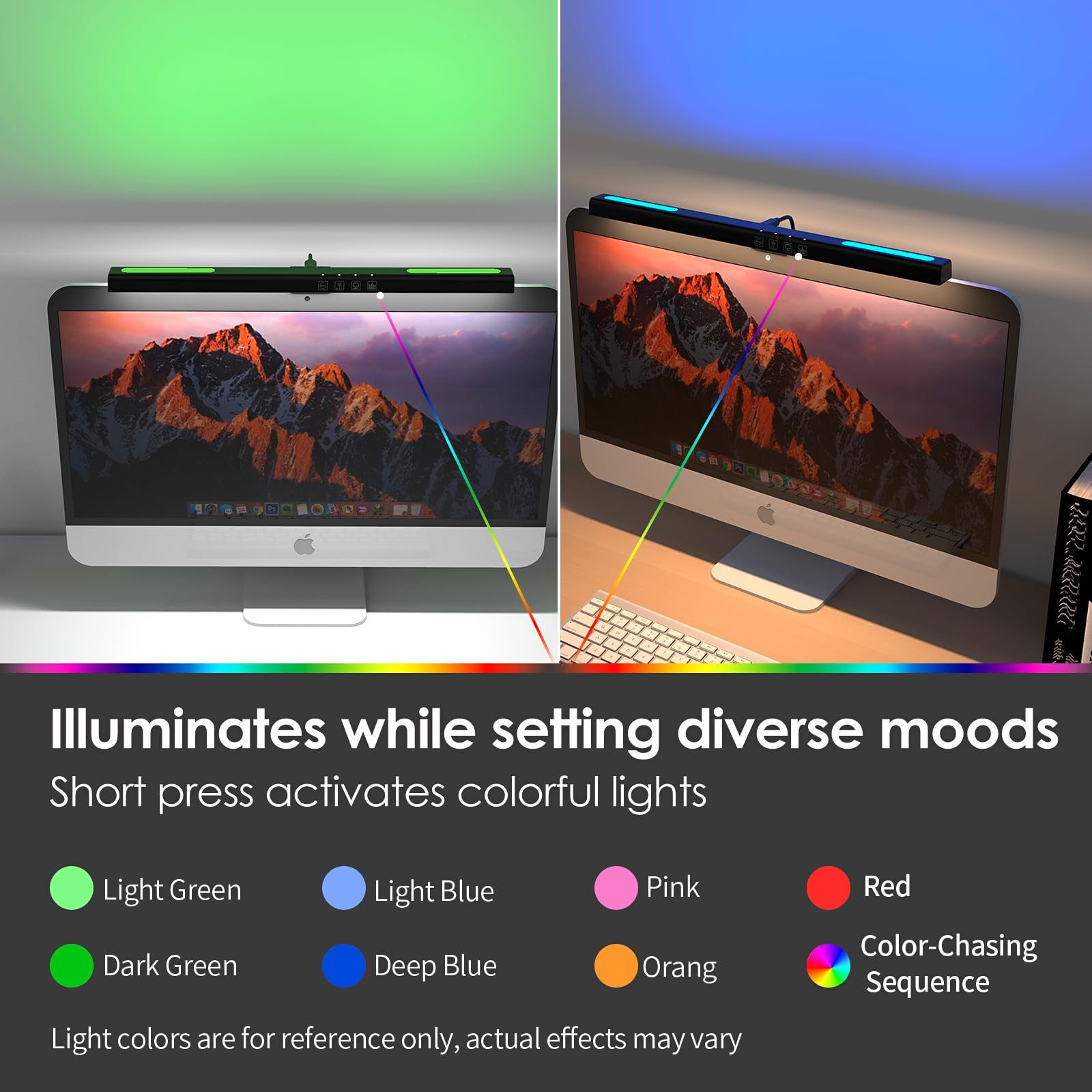 BY-J Lampada per schermo PC con telecomando, luce regolabile dello schermo dimmerabile automatica, lampada LED USB per computer da 40 cm, illuminazione per monitor da ufficio e giochi