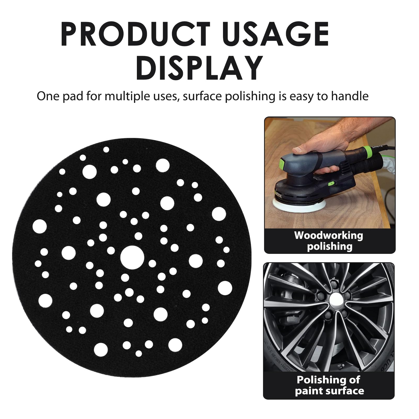 Eclove 4 Pz. Proteggi Platorello 150 Mm 70 Fori, Tamponi Di Interfaccia Per Dischi Abrasivi Con Rivestimento In A Strappo Per Levigatrice Orbitale, Tamponi Per Protezione Di Levigatura E Lucidatura