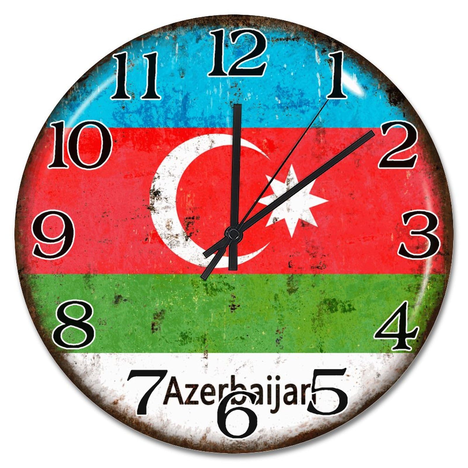 Grande horloge murale silencieuse Azerbaïdjan pour salon et cuisine