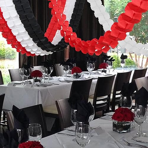 Miniatura 5 de Guirnalda de serpentinas para decoración de fiesta azul y plateado pancarta colgante de trébol de cuatro hojas de 157 pies suministros de fiesta de