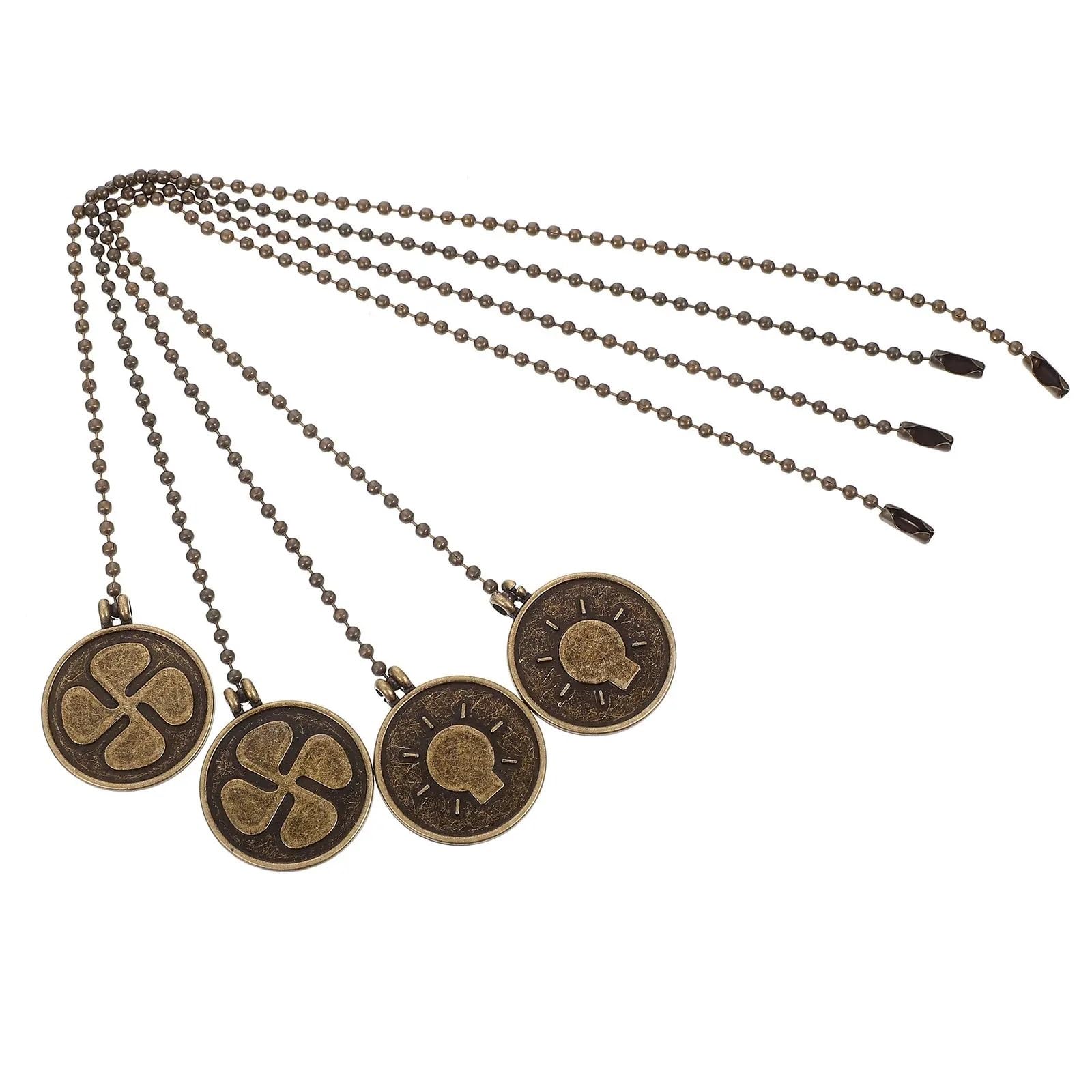 Gwyzax Ceiling Fan Pull Chain Extension Vintage Zinc Alloy Ceiling Fan Pull Chains for Chandelier Retro Light Pulls