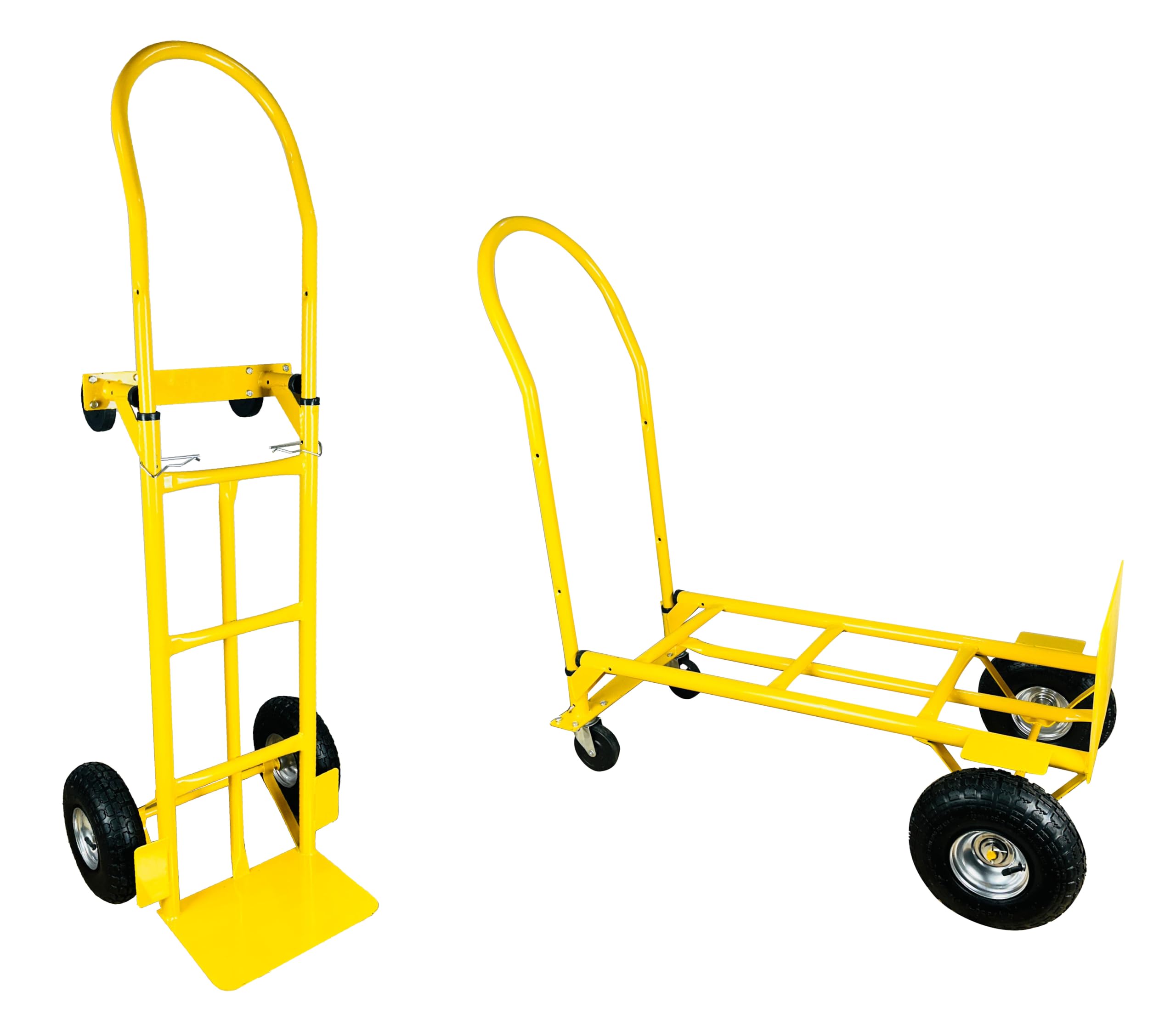 Welbuilt® Steel 2 in 1 Multi Truck, Hand Truck(150 kg Capacity), Platform Trolley(200 kg Capacity), Multi-Functional Sack Truck with Inbuilt Hand Grip and Pneumatic Wheels (B0CZLM91KJ) Amazon Price History, Amazon Price Tracker