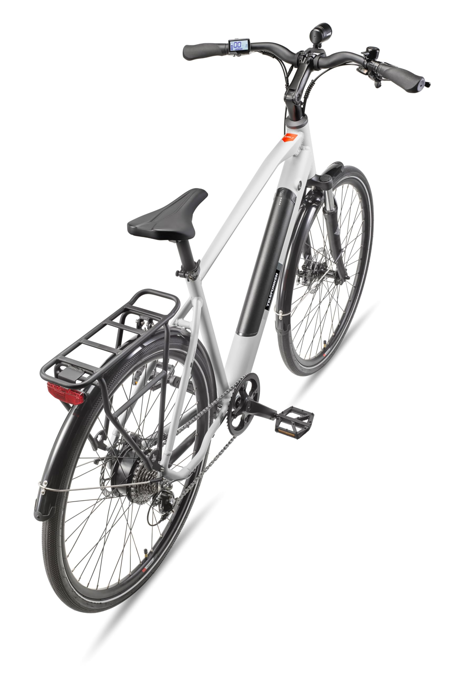 TELEFUNKEN E-Bike 28 Zoll Fahrrad für Herren | Trekking Pedelec mit 8-Gang Kettenschaltung & Scheibenbremsen | Elektrofahrrad mit 250 W Heckmotor & integriertem 417,6 Wh Li-Ion-Akku