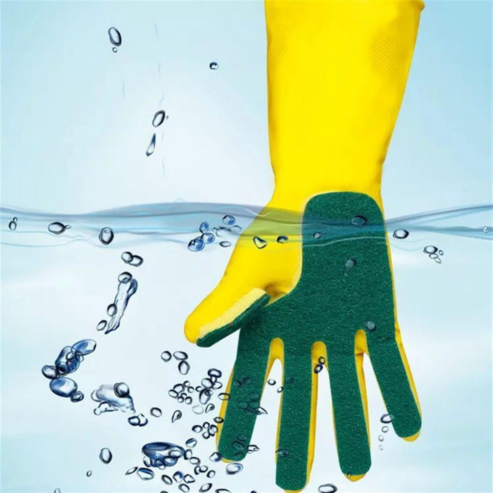 Guantes de trabajo de goma Guantes De Cocina for El Hogar, Limpieza Goma Látex, Y Lavado Esponjas