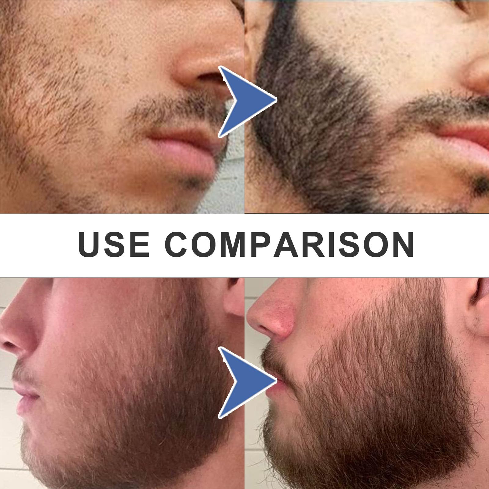 Set di penne stilografiche per barba, set di penne stilografiche per barba, matita, facile da riempire e definire la barba con penna per addensare la barba, kit per baffi e sopracciglia