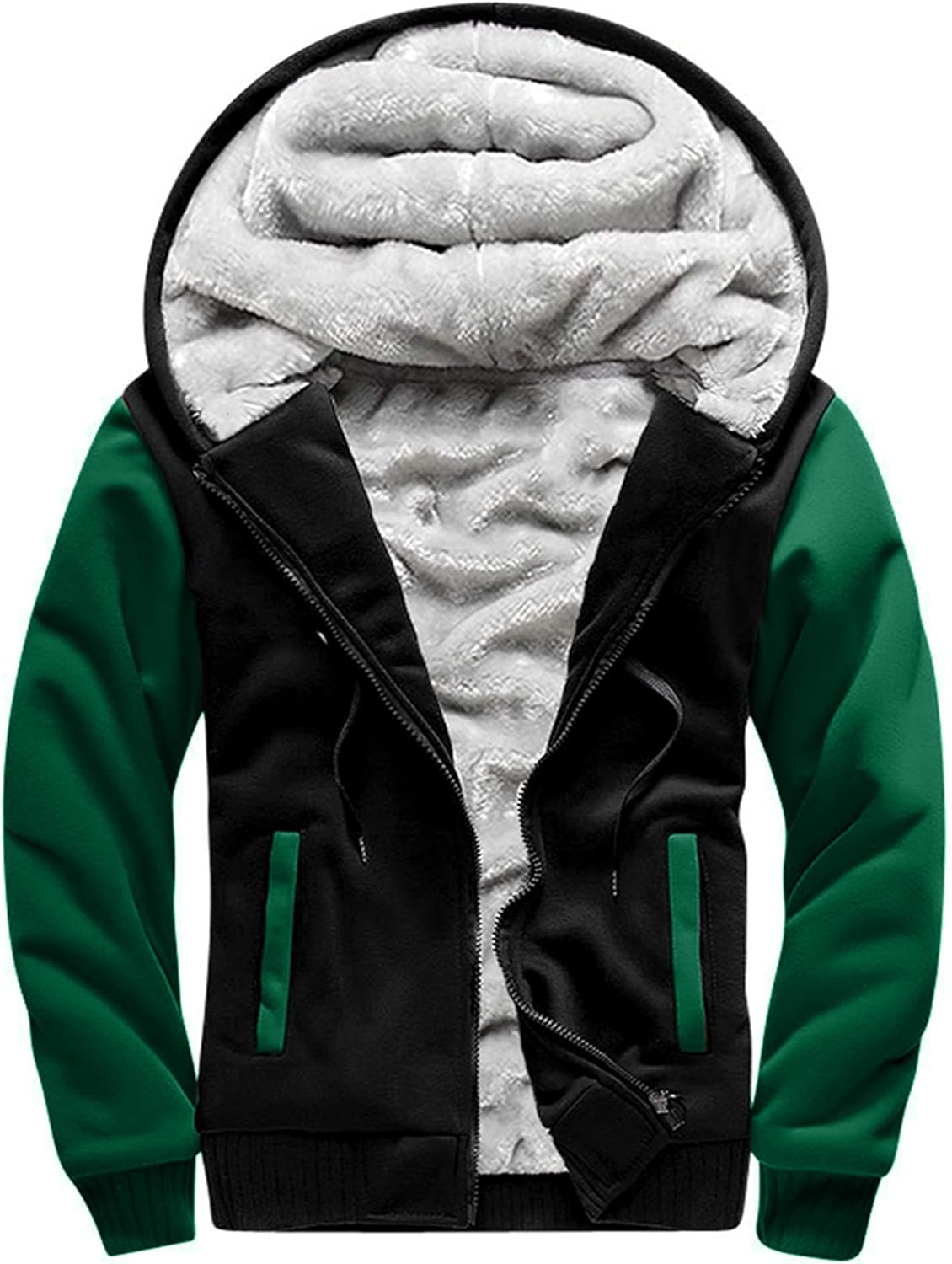 MACHLAB Men’s Pullover Winter Workout Fleece Hoodie Jackets Full Zip Wool Warm Thick Coats