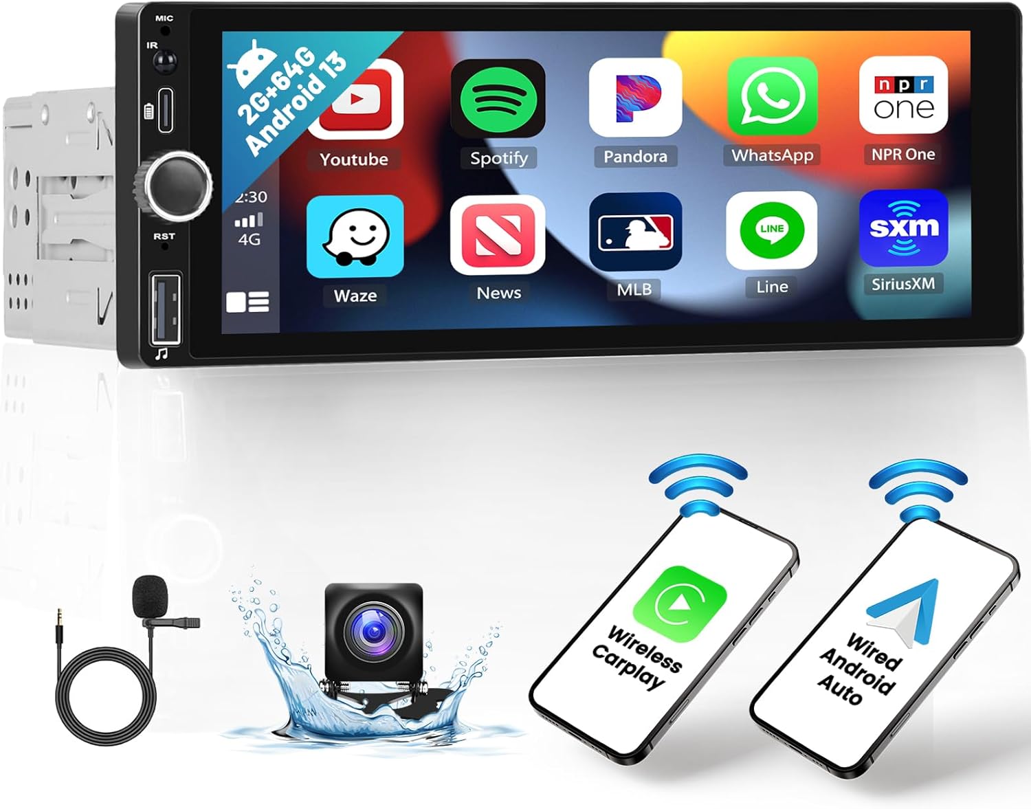 Android Auto Radio Für Seat Altea - 9 Zoll Touchscreen Mit Wireless CarPlay & Rückfahrkamera