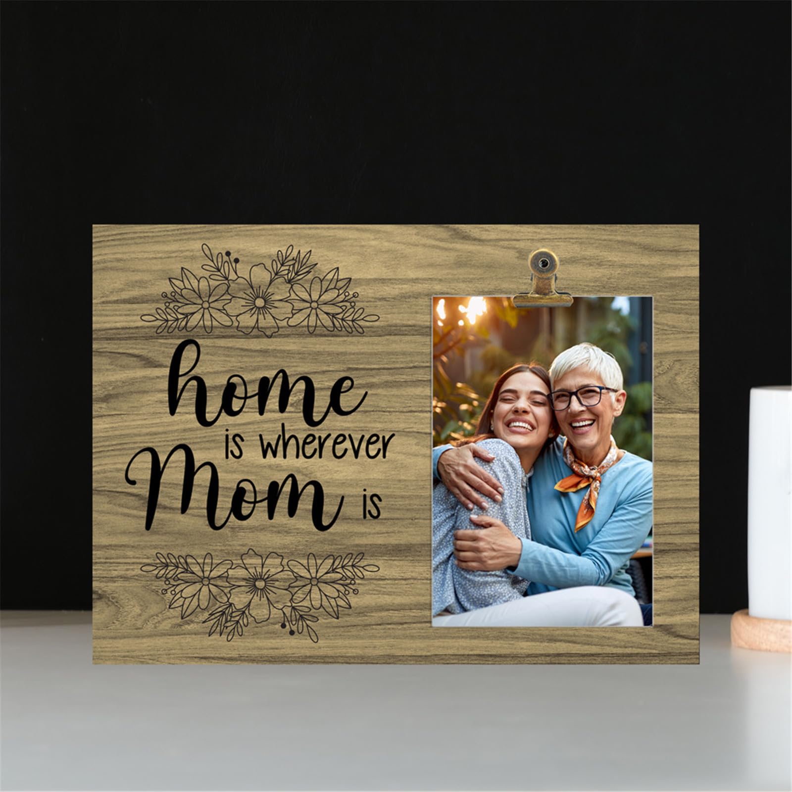 Azxcvbnm Mothers Day Wooden Pictures Frame With Sparkling Stickers