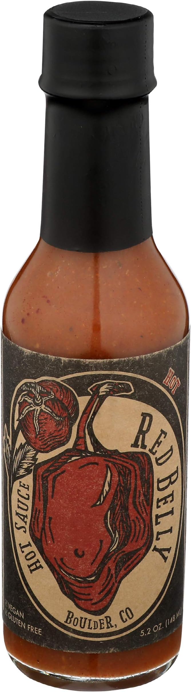 Green Belly Foods Red Belly Hot Sauce, 5.2 OZ Grocery