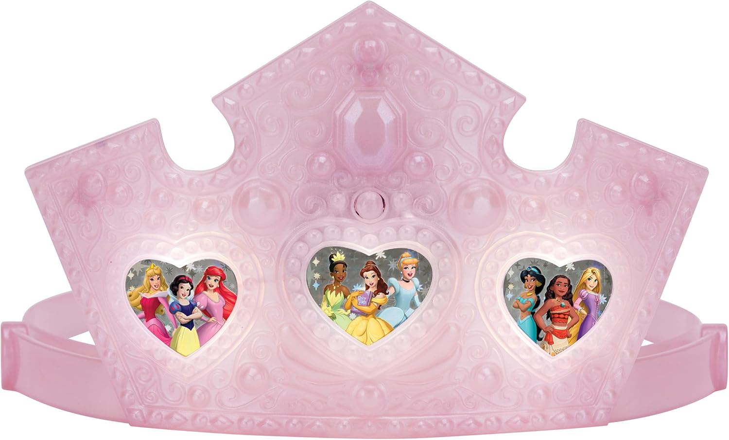Disguise Disney Princess Light Up Tiara, Official Disney Multi Princess Headpiece with Light Feature, Child Size