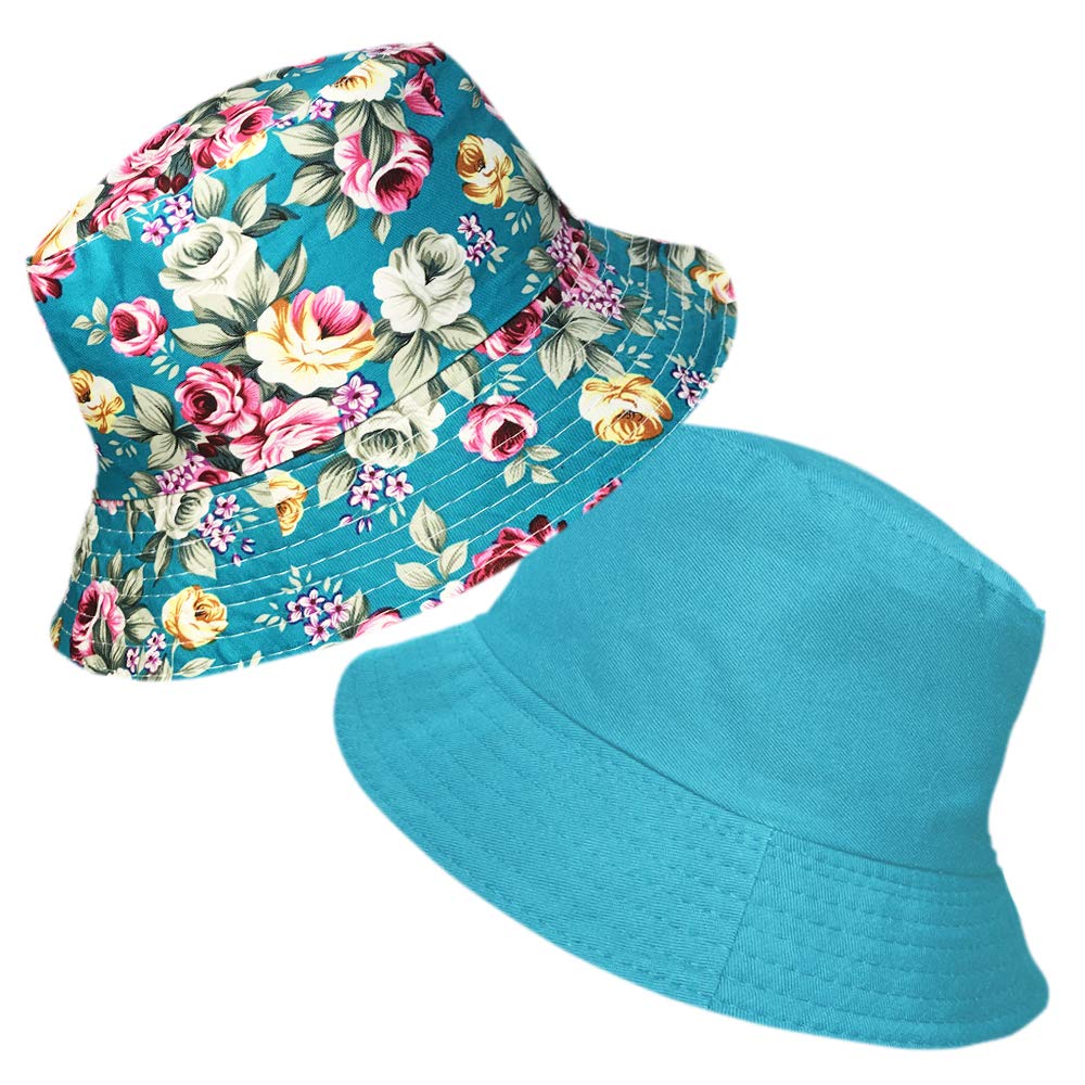 TOSKATOK® UPF 50+ Ladies Reversible Floral Cotton Bush Bucket Sun Hat