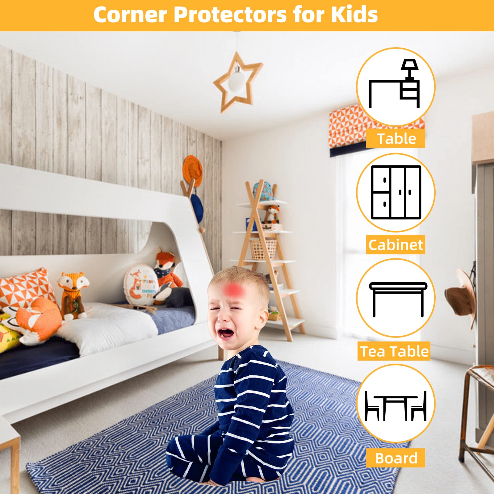 4-Pack Clear Corner Protectors – Transparent Furniture Edge Guards For Tables, Desks, Cabinets, Child Safety & Bump Protection