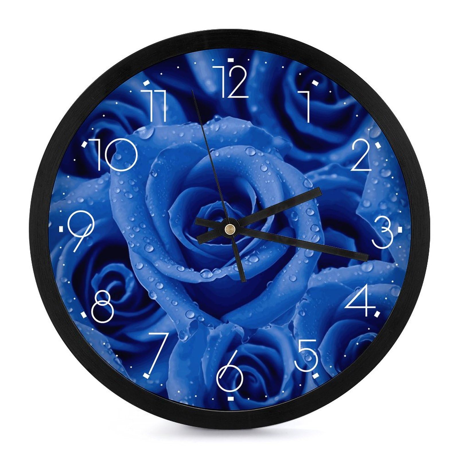 Horloge murale bleue sans bruit pour éliminer le tic-tac stressant du bureau