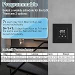 HEATIT WiFi Programmable Thermostat for Electric Floor Heating, Touchscreen | Smart WiFi programmable, 120-240V wide voltage range, dual sensing, radiant floor heating, black