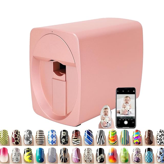 Portable Mobile Nail Painting Machine Home Nail Art Device with Set of Nail Tools Personalized DIY Be Used
