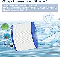 Vista 6 de Hrozny Filtro de spa tipo VI y cartucho de repuesto de filtro de bañera de hidromasaje para filtros inflables de bañera de hidromasaje (paquete de 8)