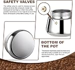 6 Coupe Stovetop Espresso Maker Acier inoxydable Moka Pot Espressos Maker Percolator Italien Coffee Maker Capable Mocha Machine à café Cafe Classic Maker pour la maison et le camping 300ml 10oz