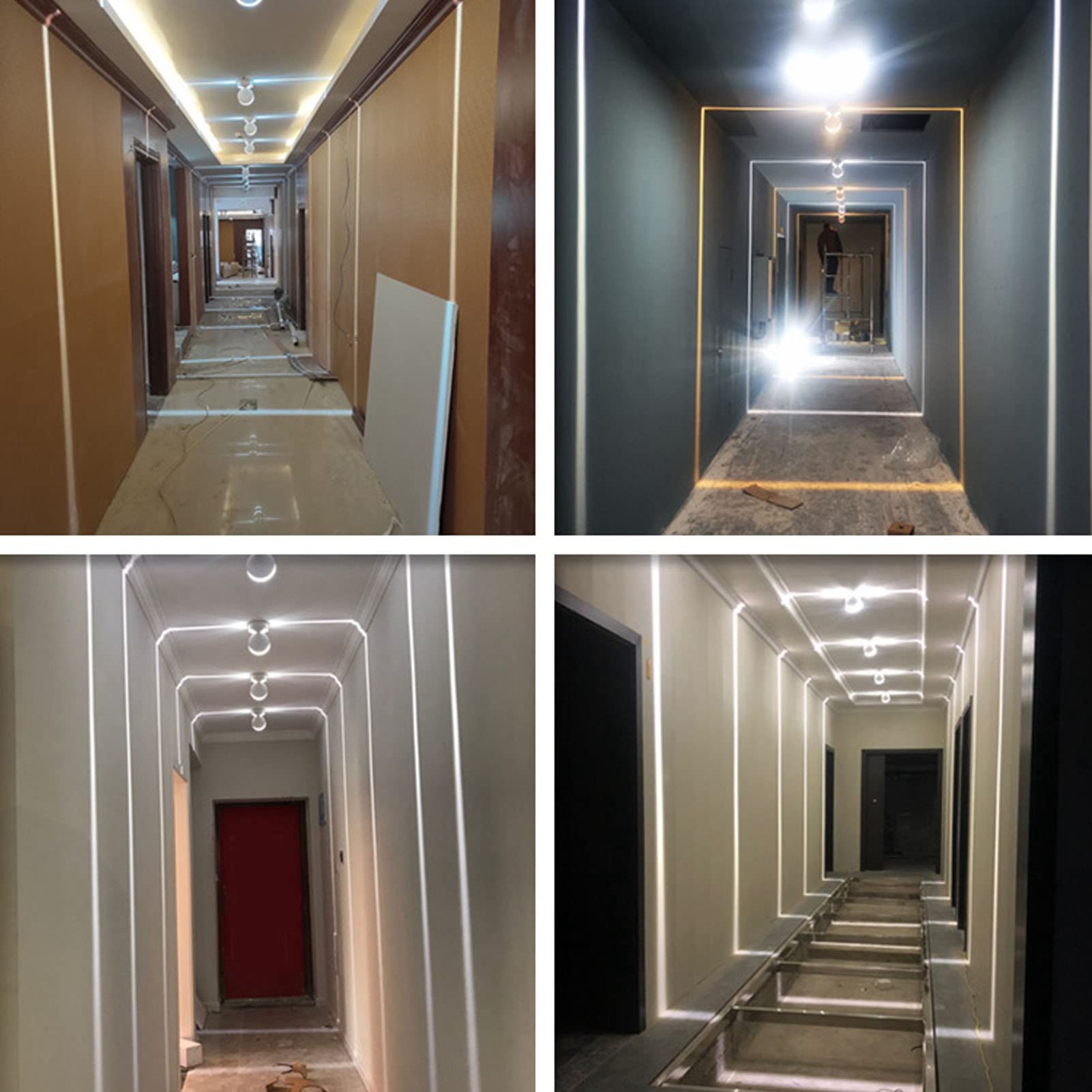 Fockety Moderne Wandleuchte, um 360° Drehbare LED-Wandleuchte, Wandleuchten, Deckenleuchten, 50.000 Stunden Lebensdauer für Flur, Eingangsbereich, Durchgang, Flur