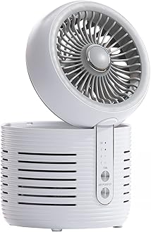 Daewoo 2In1 Air Purifier With Fold Out Cooling Fan, Ultra Quiet, 3 Speed Settings, HEPA 11 Filter That Captures Allergens, Pet Hair, Smoke, Odour And Large Dust Particles For Cleaner, Breathable Air