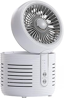 Daewoo 2In1 Air Purifier With Fold Out Cooling Fan, Ultra Quiet, 3 Speed Settings, HEPA 11 Filter That Captures Allergens, Pet Hair, Smoke, Odour And Large Dust Particles For Cleaner, Breathable Air
