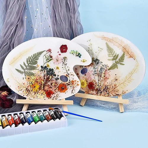 Miniatura 2 de Paleta de molde de resina de silicona, bandeja de pintura de resina epoxi, molde de fundición fácil para sostener y mezclar colores, suministros de