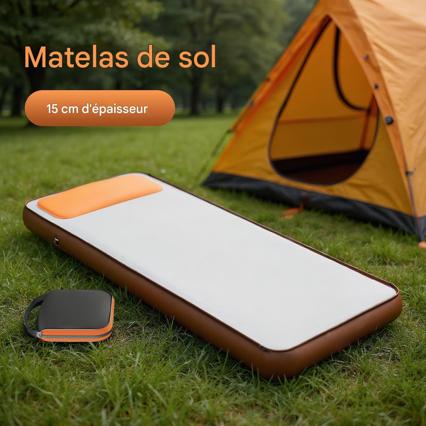Tapis de Sol Auto-gonflants pour Camping Matelas Pliable Portable | Tapis De Sol Autogonflant En Mousse Pour Extérieur, Voiture, Camion, SUV, Fourgon, Camping-Car, Plage, Festival, Voiture,