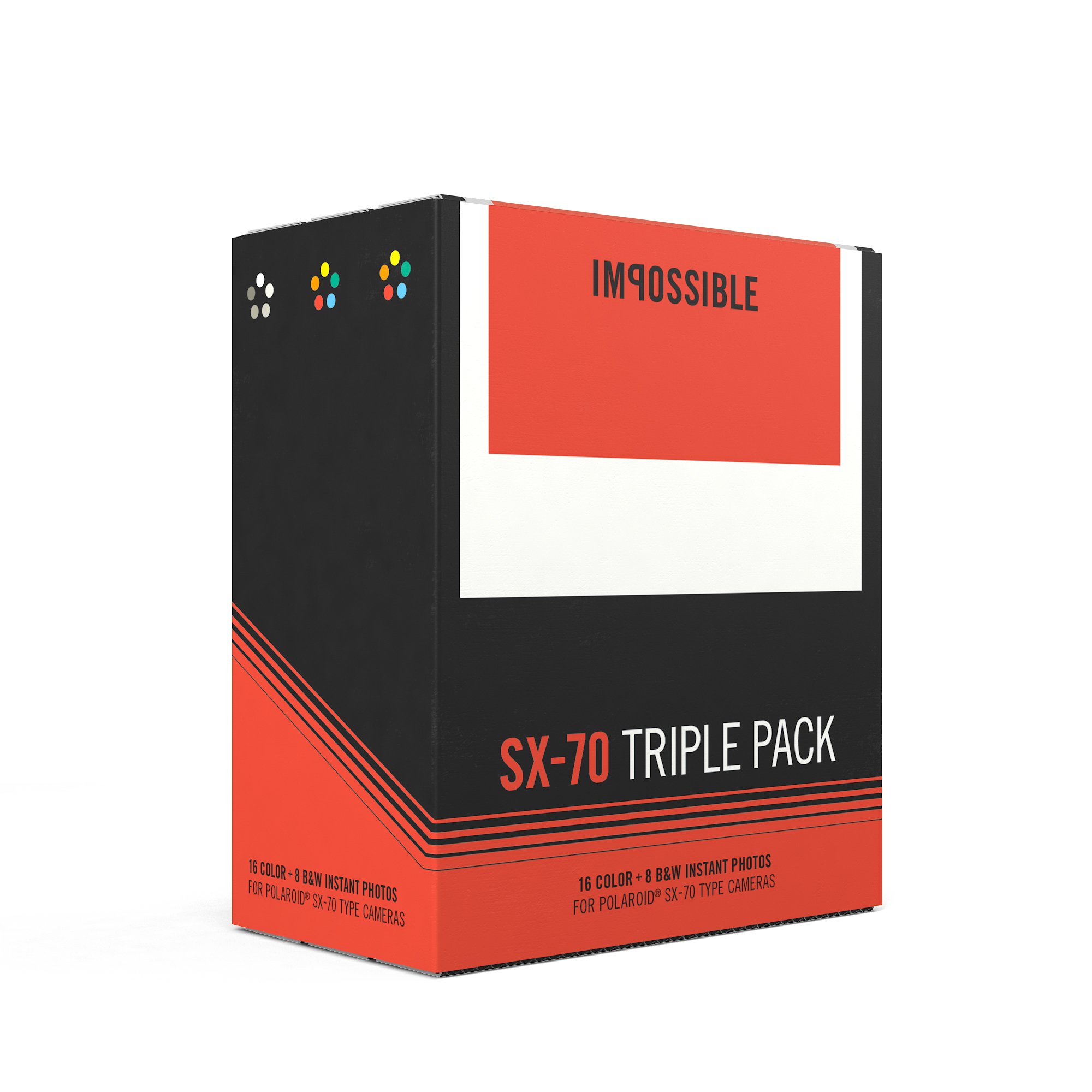 Impossible Color Film For SX-70 Round Black Frame
