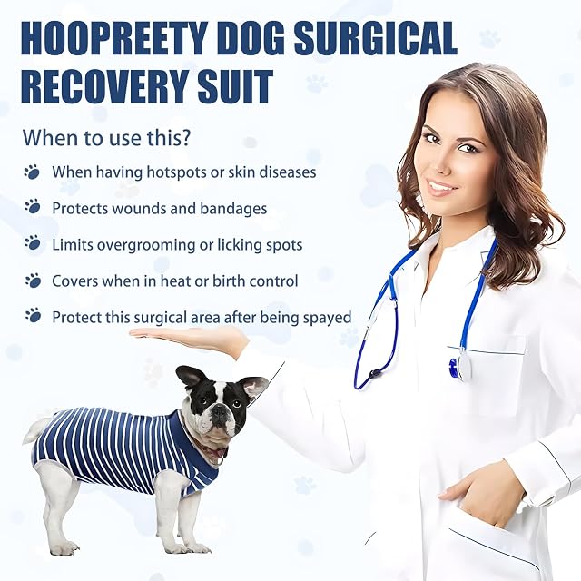Foto 5 de 7 de 2 Pcs Body Quirurgico Perro Body Postquirurgico Perros Post Cirugía Hembra Macho Traje Postquirurgico Perro…