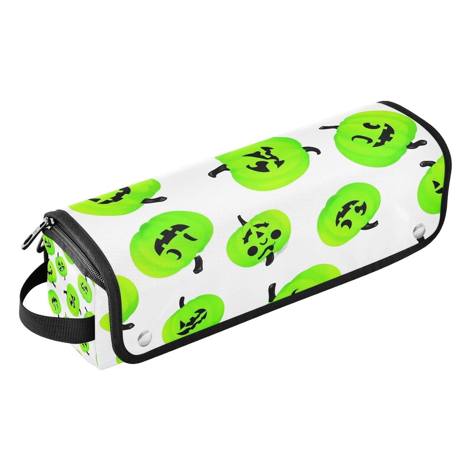Green Pumpkins Hair Tools Travel Bag Portable Hair Accessory Organizer with Heat Resistant Mat 2 in 1 Curling