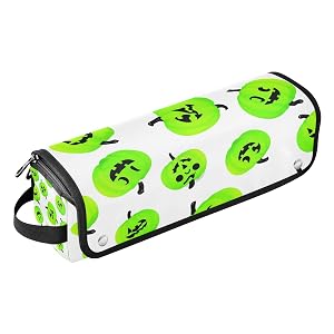 Green Pumpkins Hair Tools Travel Bag Portable Hair Accessory Organizer with Heat Resistant Mat 2 in 1 Curling