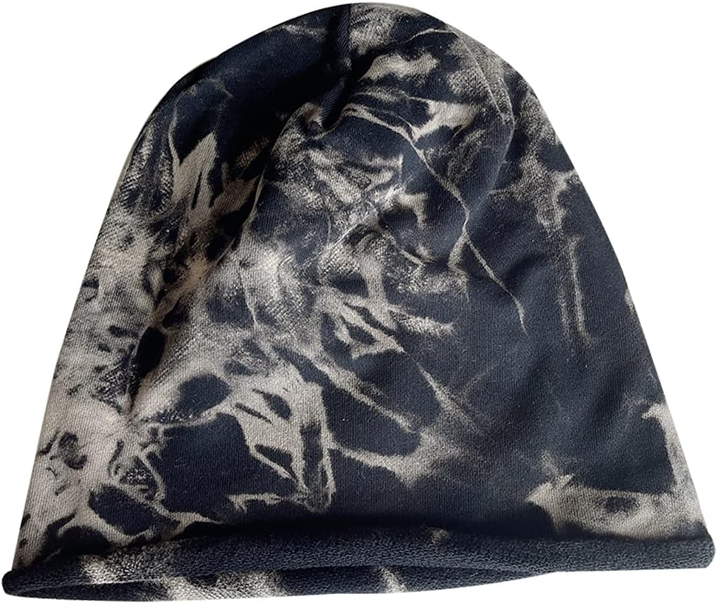 Men's and Women's Hats Spring and Autumn Japanese Black Thin Baotou Knitted Pile Turban