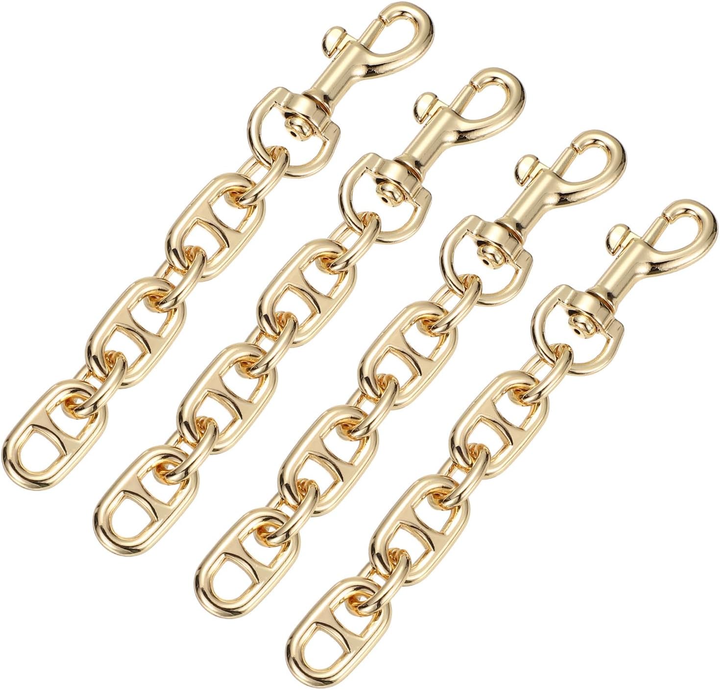 TIXIPEM 4.7IN Purse Extender Chain [4PCS] - Metal Chain Purse Straps Extender Replacement Use for Shoulder & Crossbody Bag & Handbag - [Light Gold] DIY Bag Accessory
