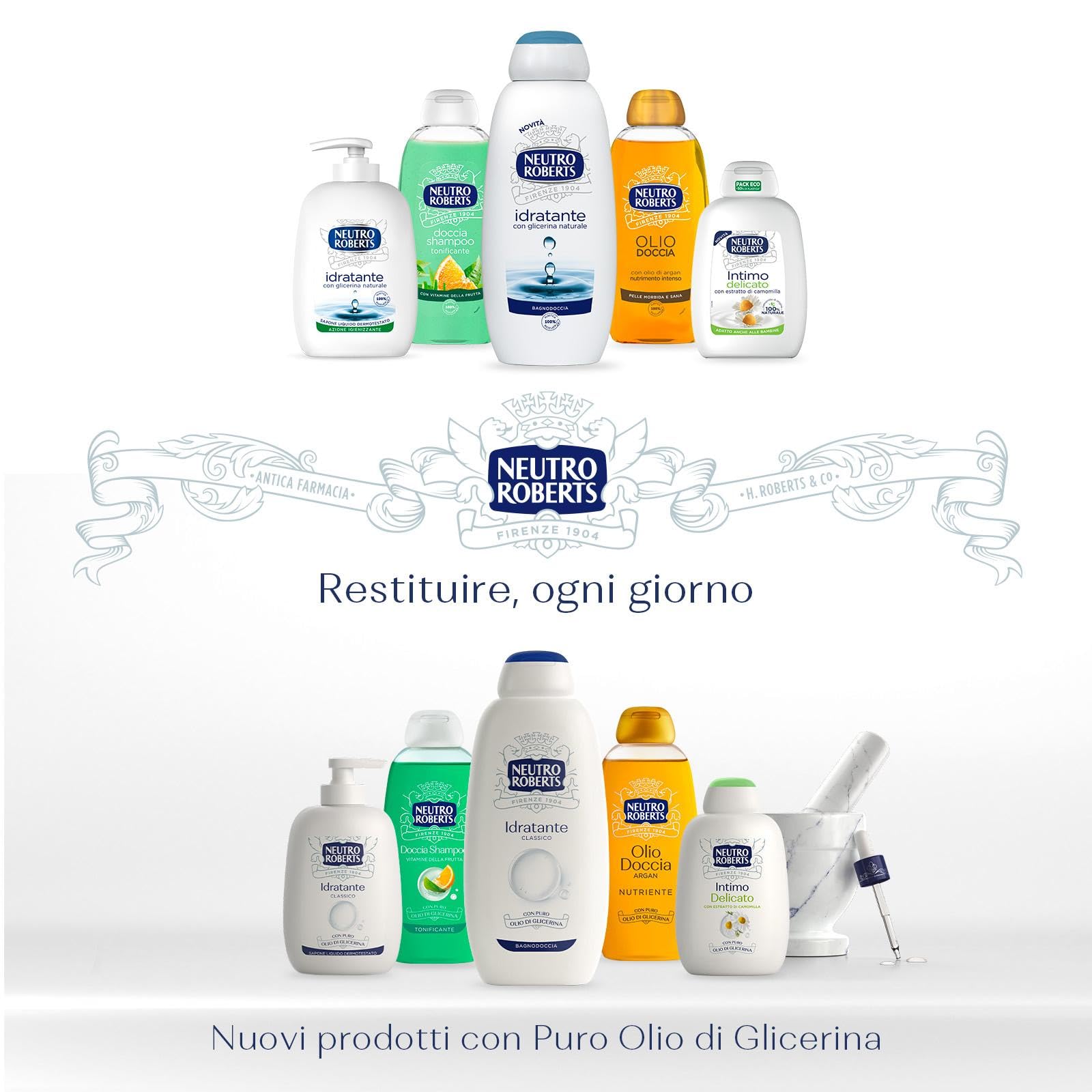 Salviette per Igiene Intimo Neutro Roberts con Camomilla, 100% Naturale, Pelli Sensibili, 6 Pezzi x 12 Salviettine