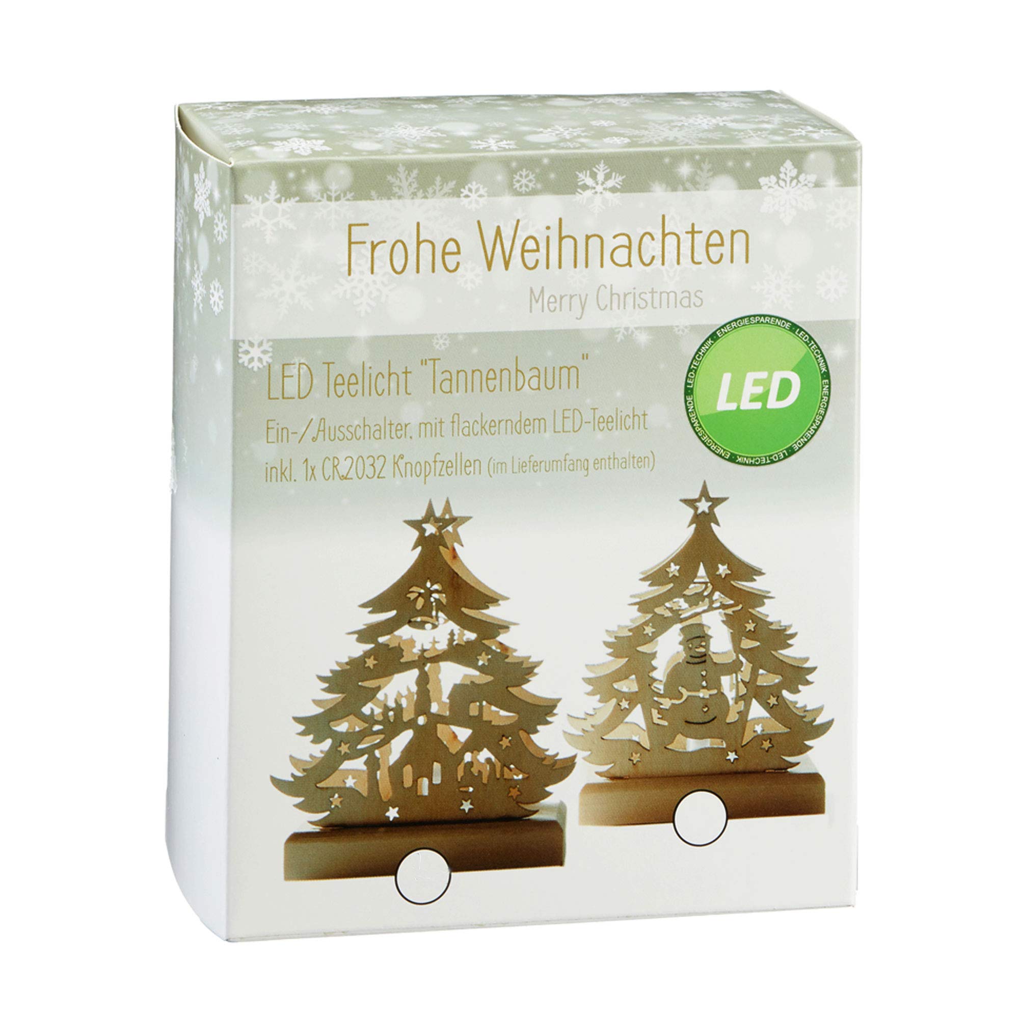 Lot De 4 Mini Sapins De Noël En Cristal Lumineux - LED, Avec Oiseau Rotatif, Décorations De Table - 7