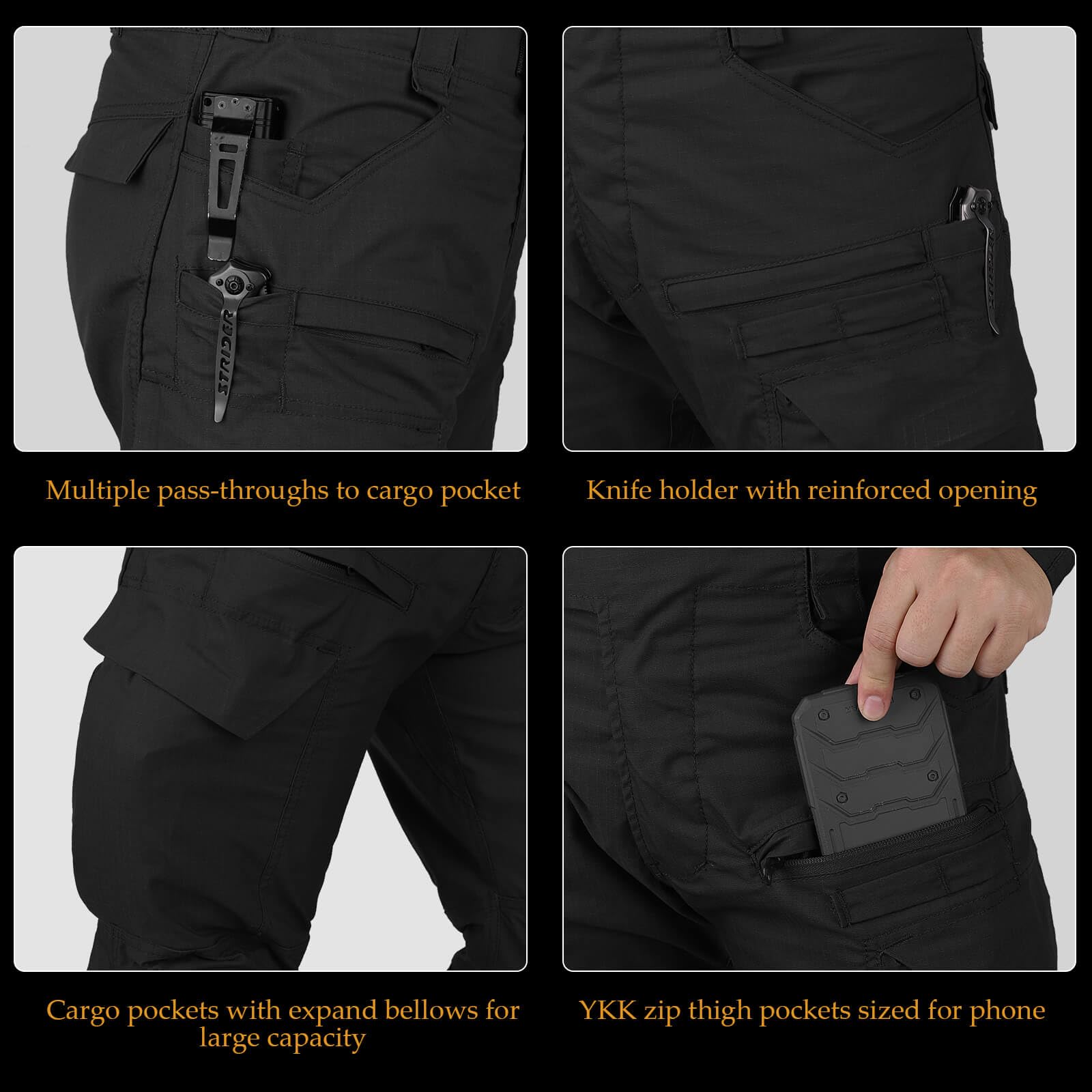 KRYDEX Gear Herren Taktische Hose mit Knieschoner G4 Kampfhose für Outdoor Airsoft Kampf Jagd