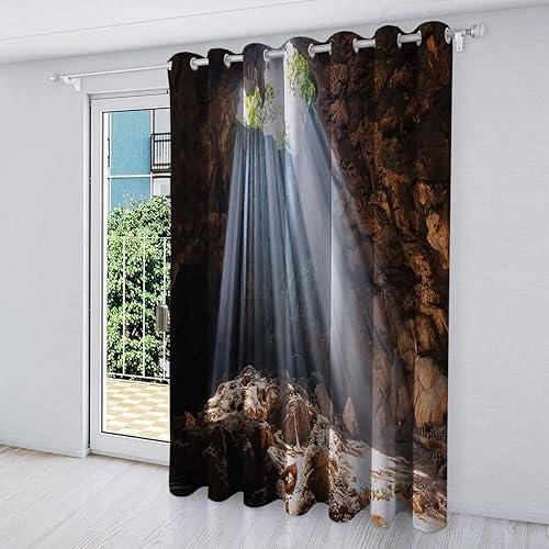 Miniatura 8 de Cortinas de decoración de casa de plumas para sala de estar, múltiples cortinas con ojales, decoración de habitación oscura, 1 panel, 40 pulgadas de