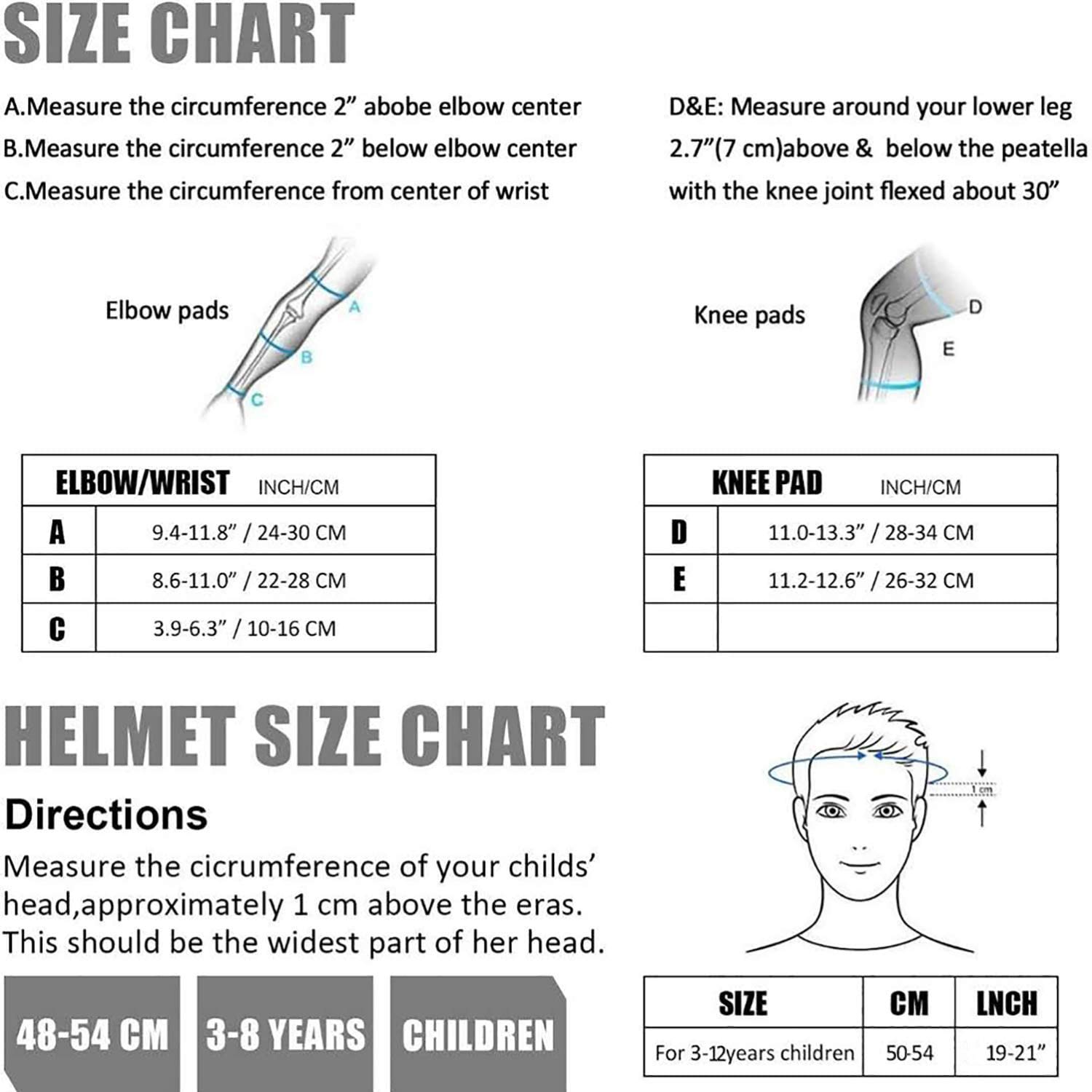 Casque Enfant Sets de Protection AVCE Genouillères Coudières Protège-Poignets Réglables Kit pour Rollers Skate Trottinette Skateboard(3-12 Ans)