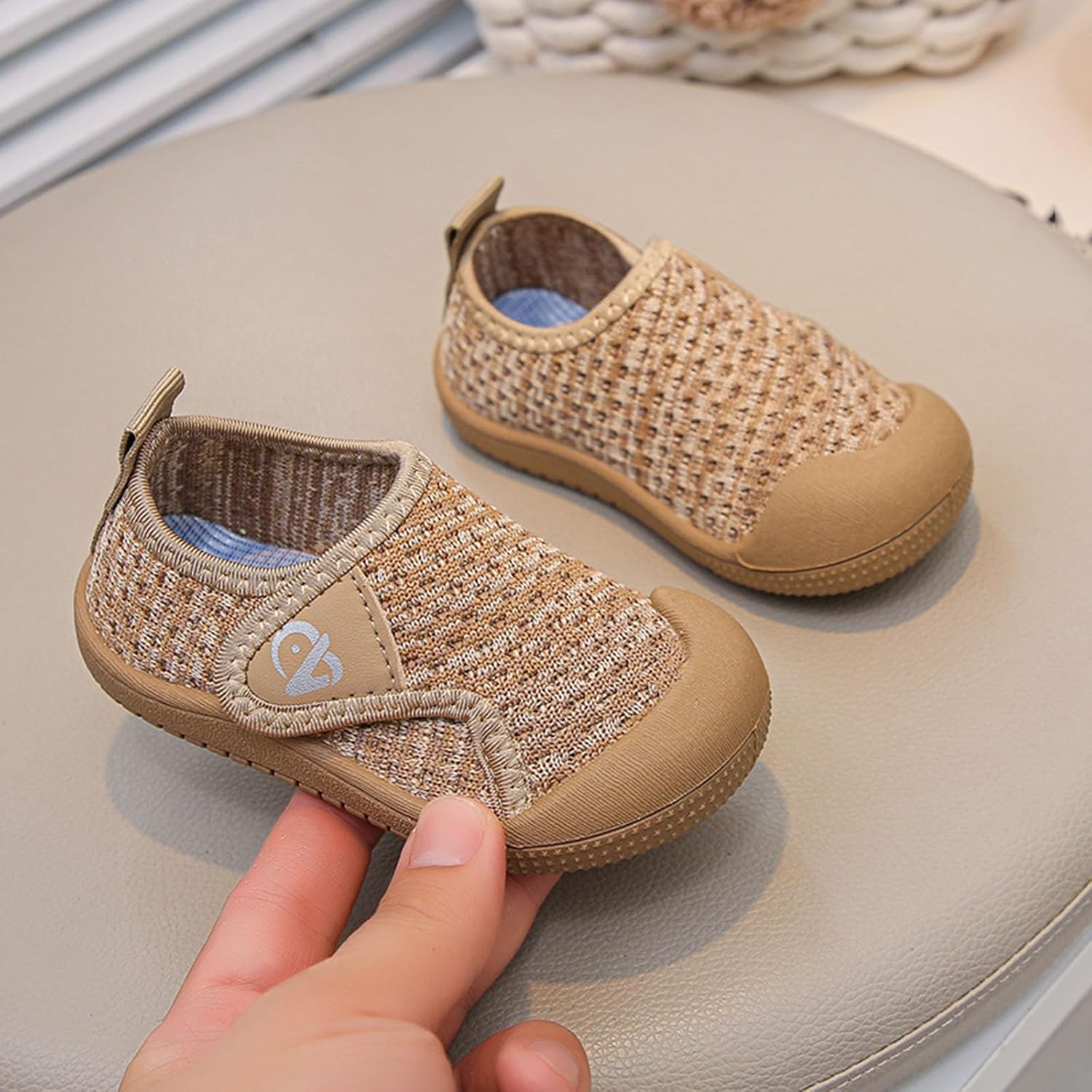 Baby Boys Girls First Walking Shoes Breathable Slip On Sneakers Casual School Barefoot Shoes