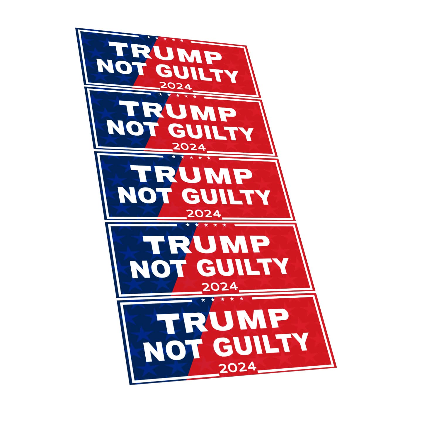 Calcomanías Trump Not Guilty adhesivos grandes para la ventana del coche y parachoques en ruta