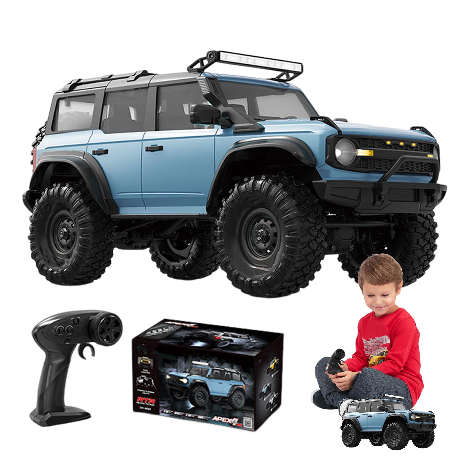 Veicolo Fuoristrada Giocattolo Camion LED | Veicolo Fuoristrada Radiocomandato 1 16 Per Bambini, Ragazzi, Ragazze, Adulti, All'aperto, Feste, Compleanni,