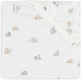 Jollein fitted sheet jersey – for toddler bed – On The Go - 70/75 x 140/150 cm - 100% Cotton - Fitted Sheet - Oeko-Tex certified