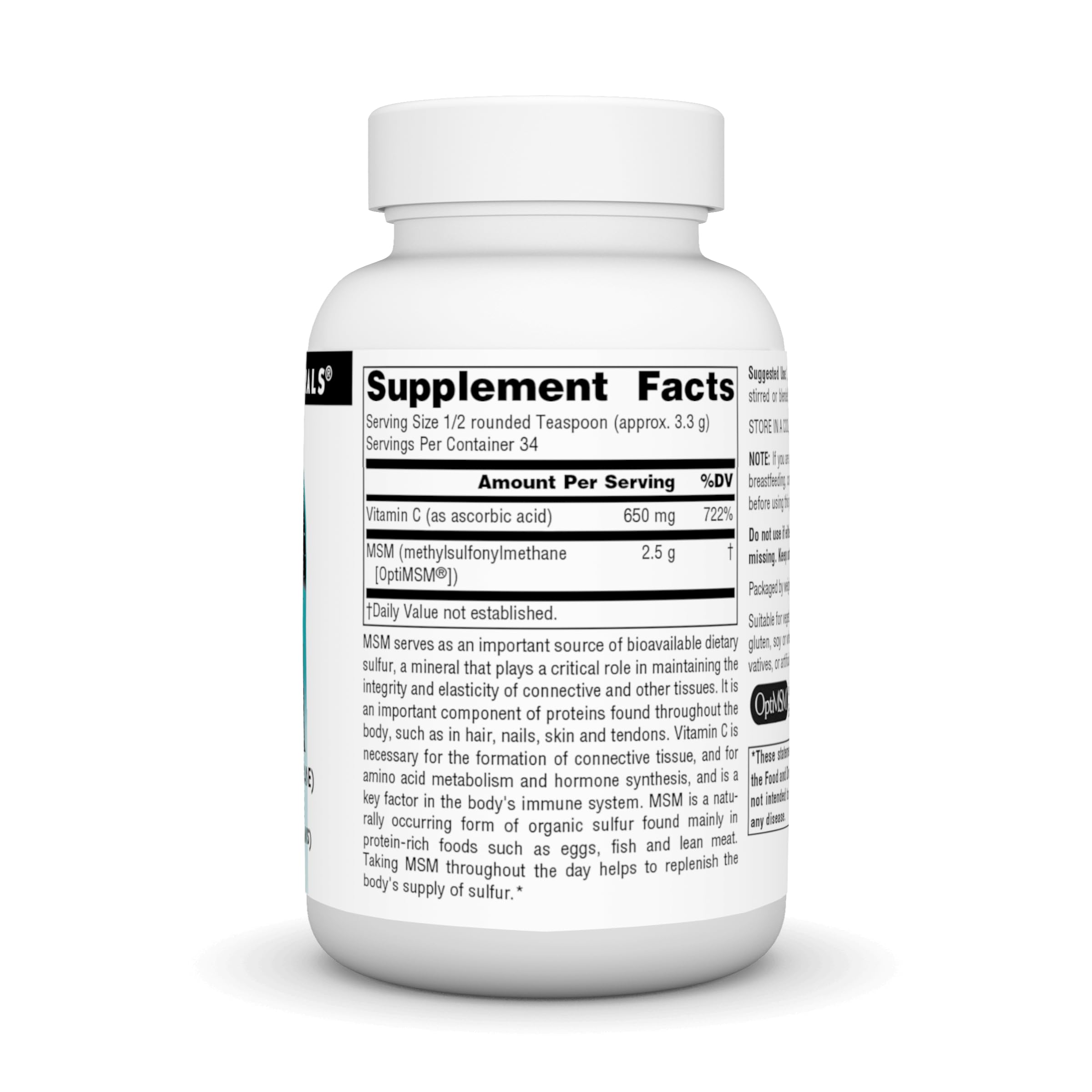 Source Naturals MSM (Methylsulfonylmethane) with Vitamin C - Powder, 4 oz — Amazon image 2