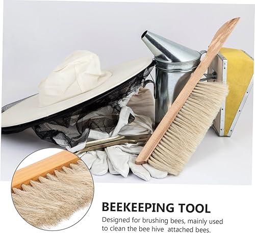 Miniatura 5 de Yardwe 2 unids tres filas de cola de caballo, equipo de apicultor de abeja, herramientas de apicultura, herramientas de mano, mango de madera,